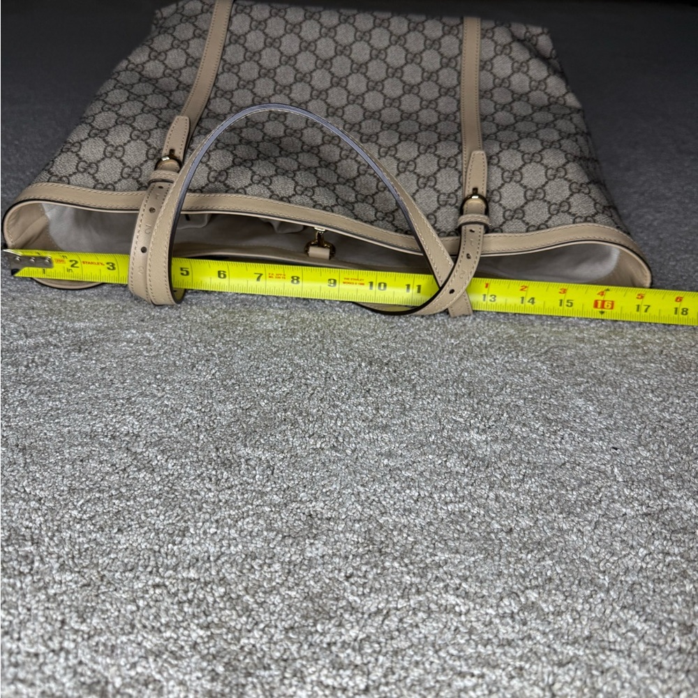 Gucci Beige and Brown Monogram Tote - Picture 15 of 16